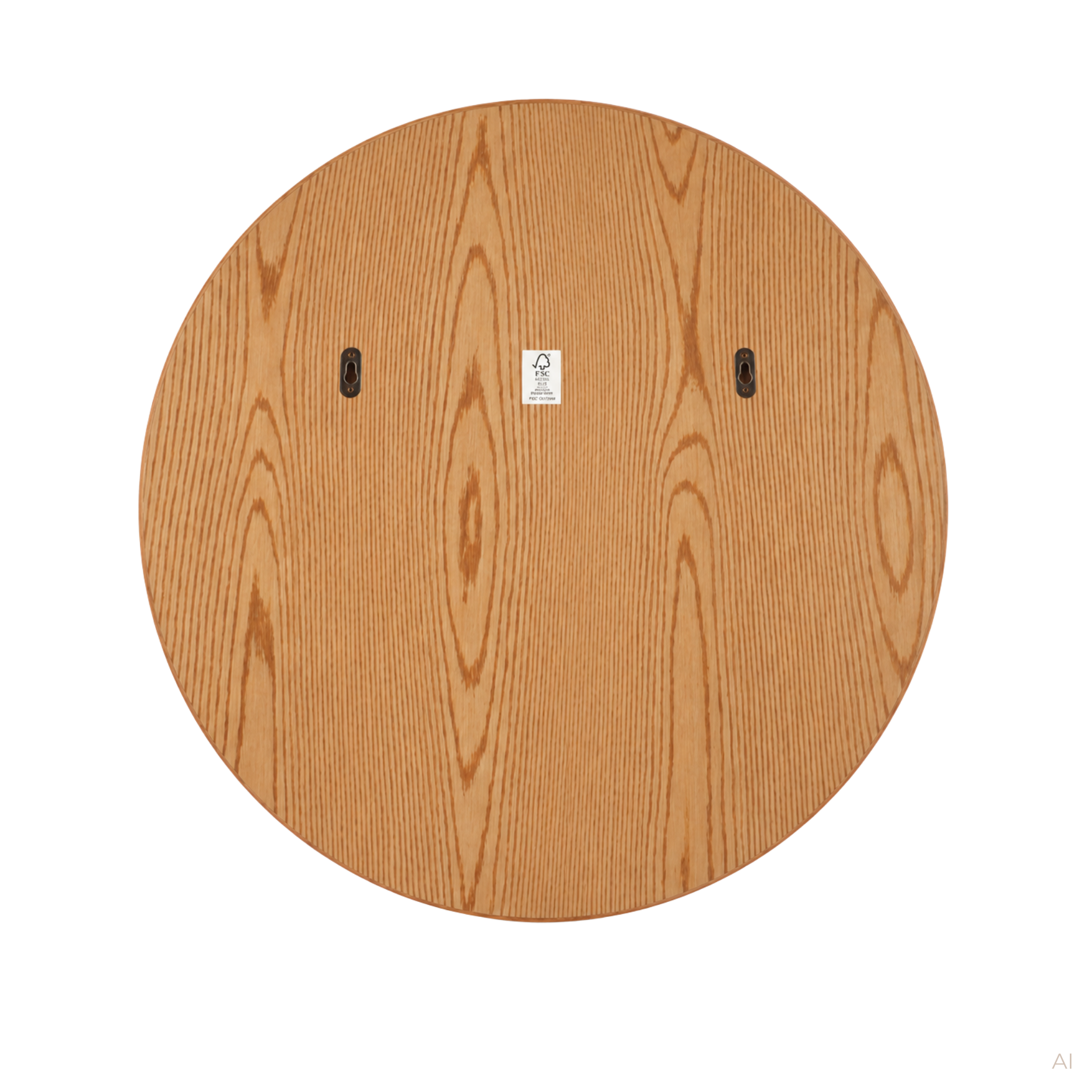 Moon spejl i eg - Ø80 cm